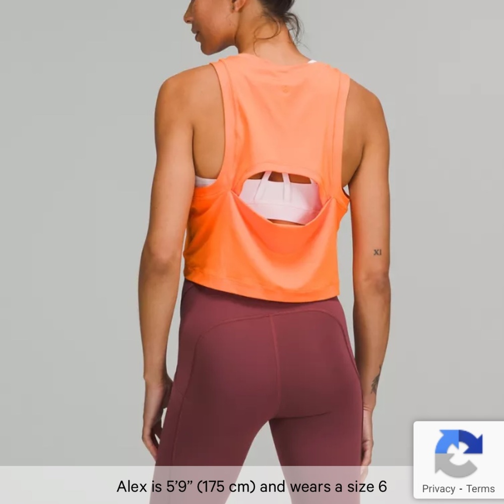 Lululemon cropped top size 10